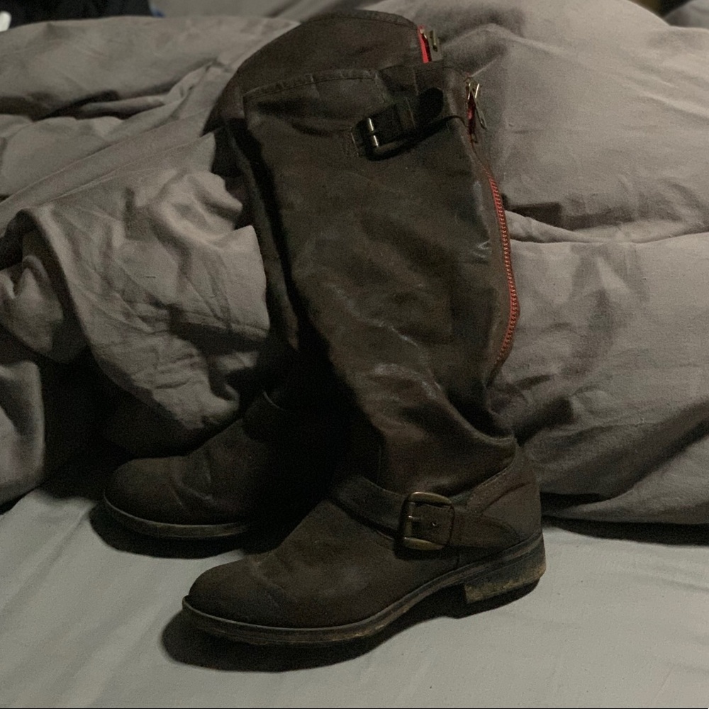 Chocolate brown riding style boots